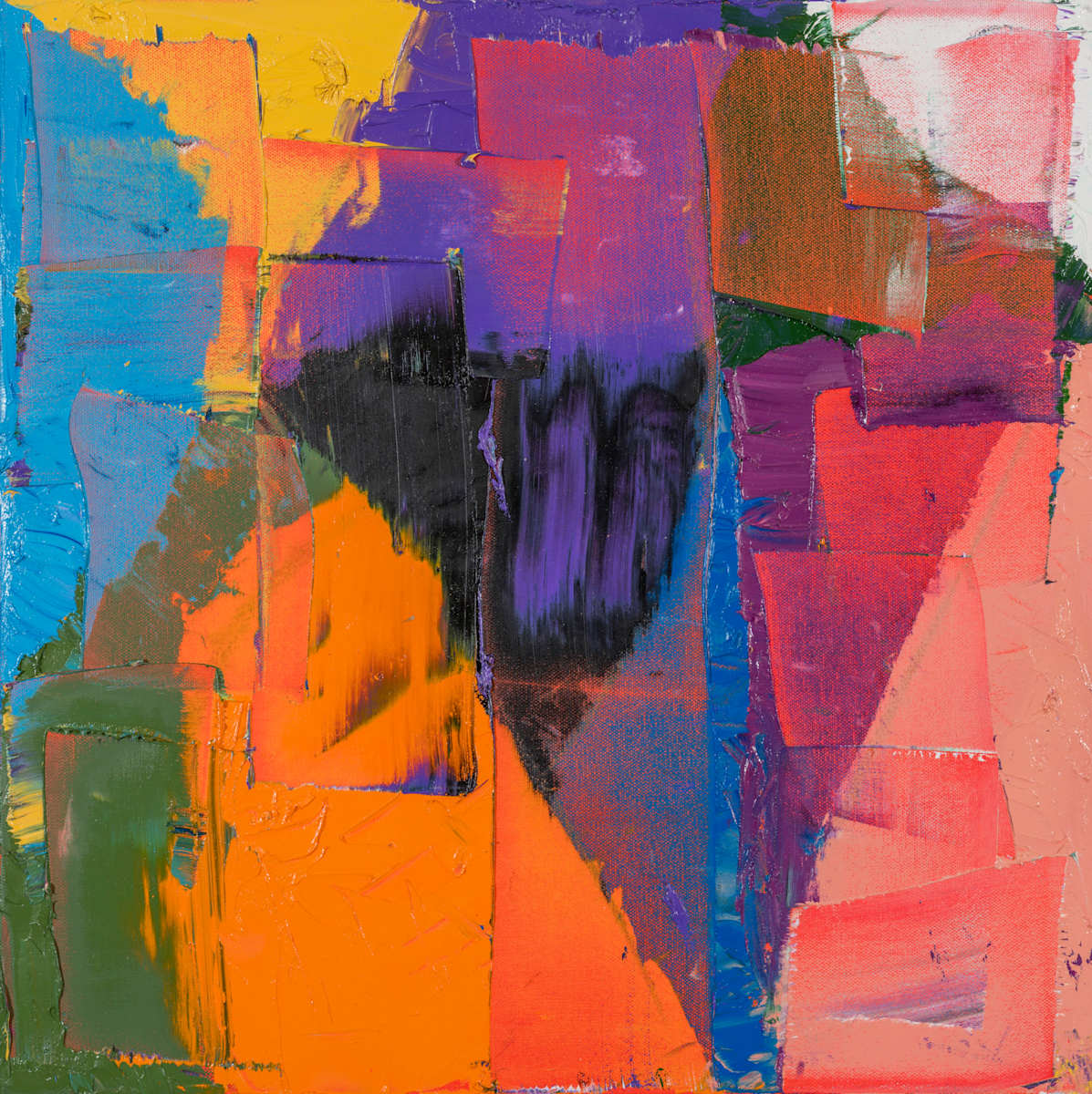 Fractured Horizons by Sharon Cannon  Image: Color collides at the seam of shifting ground.