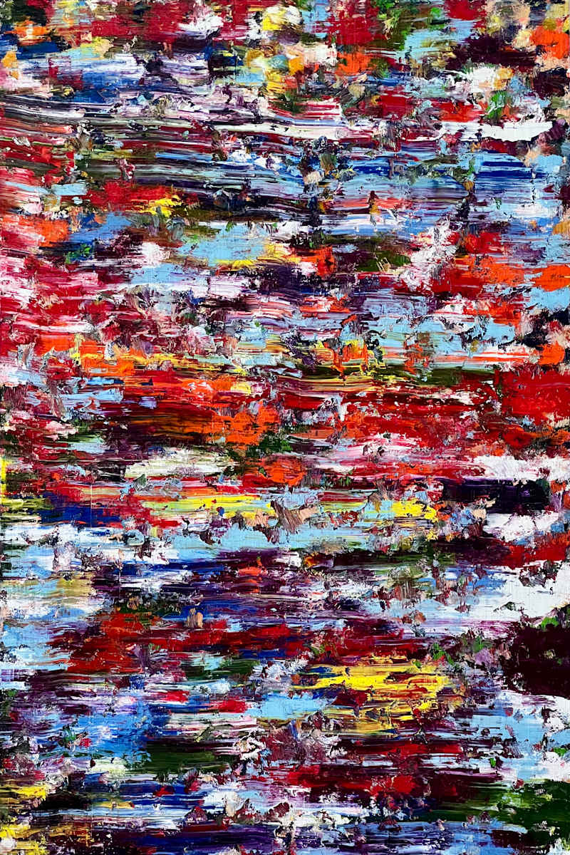 Study of a Bouquet of Flowers II – Red and Blue Field by CHRISTOPH MUELLER 