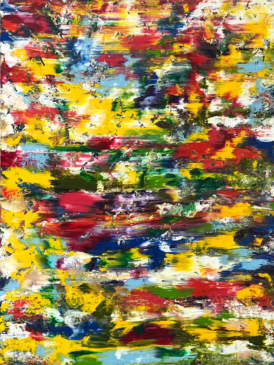 Study of a Bouquet of Flowers XI – Yellow and Blue Field by CHRISTOPH MUELLER 