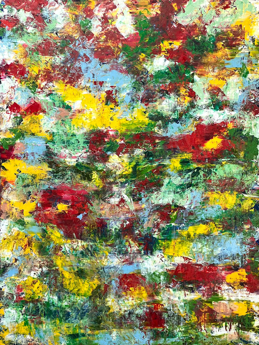 Study of a Bouquet of Flowers XIV – Red and Green Field by CHRISTOPH MUELLER 