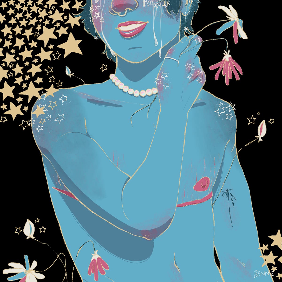 williams, digital illustration, 2022, bloom by Bennie Williams 