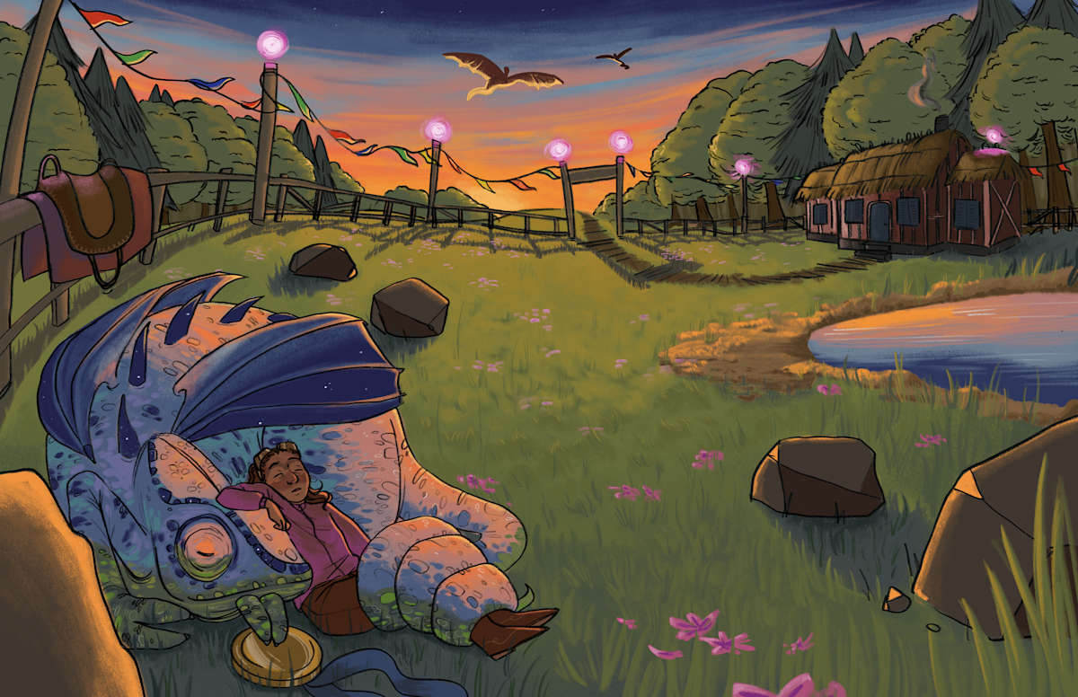 williams, digital illustration, 2024, sleeping victory by Bennie Williams 