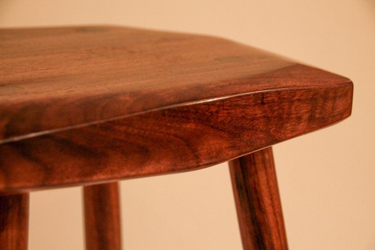 Walnut Stool by Jack Unger, Image 1.