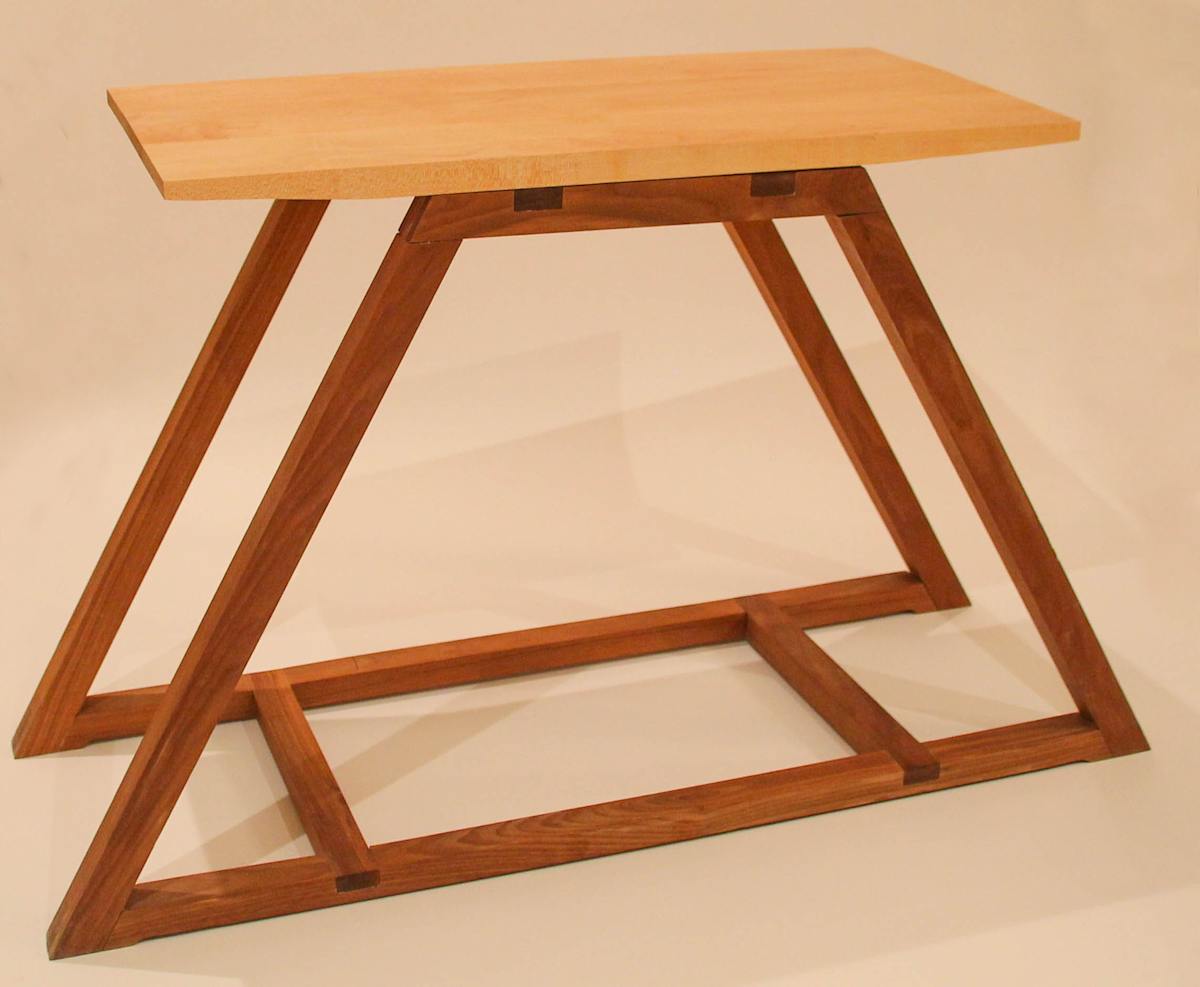 Walnut & Maple Table by Jack Unger, Image 3.