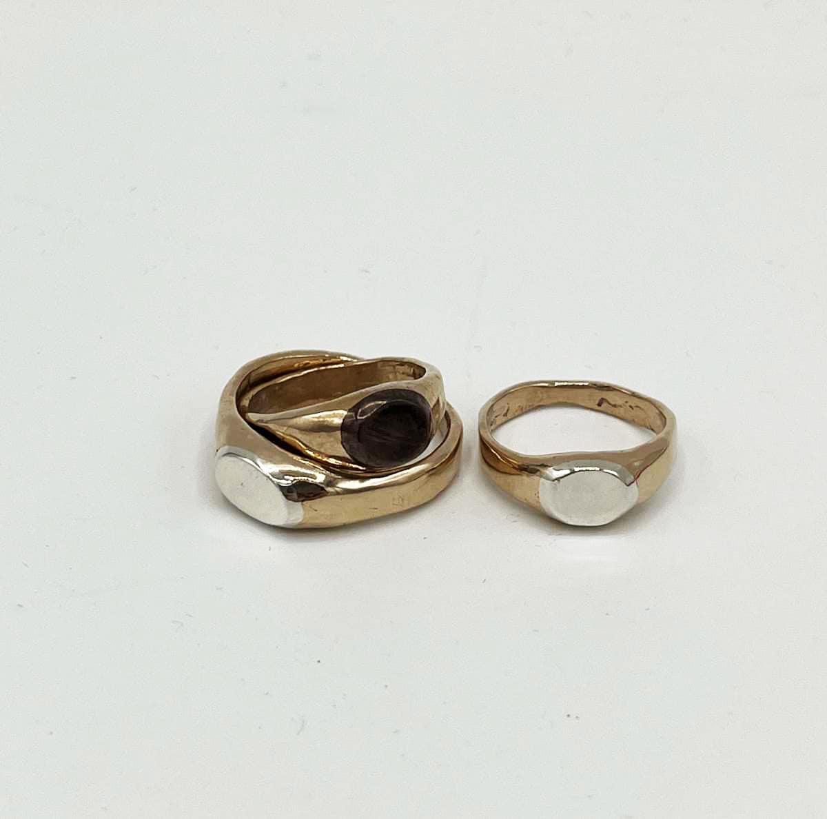 Bronze Signet Rings by Jared Effman 