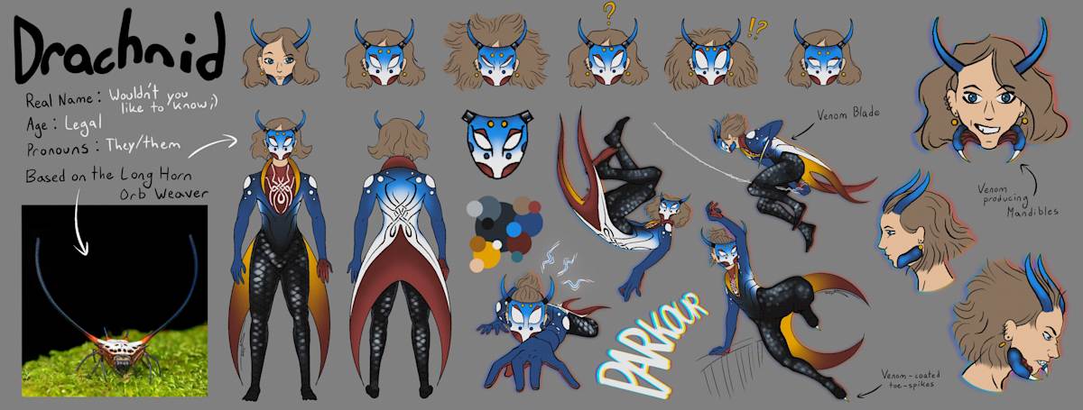 Drachnid Character Turnaround by Kate Seckar 