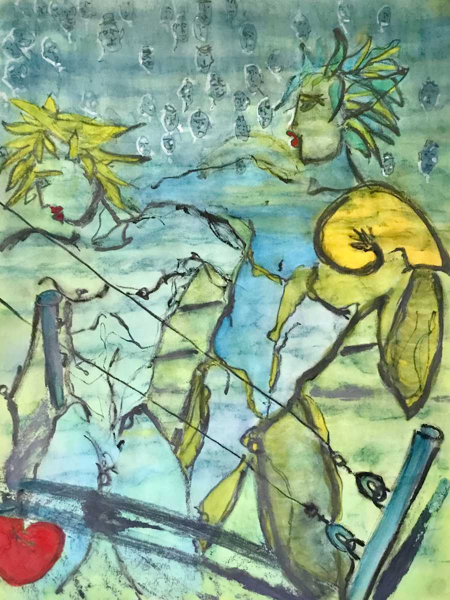 Gloves of Glory II by Figurative expressionist painter Danièle Lamarche-Sarvia  Image: Contact sport there is nothing like it 