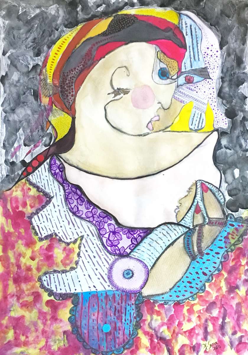 Motherhood by Figurative expressionist painter Danièle Lamarche-Sarvia  Image: adoption is complicated