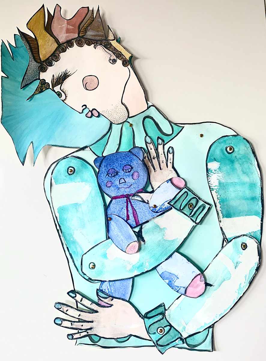 Gaètan Father Figure by Danièle Lamarche-Sarvia neo figurativism, figurative expressionism  painter 