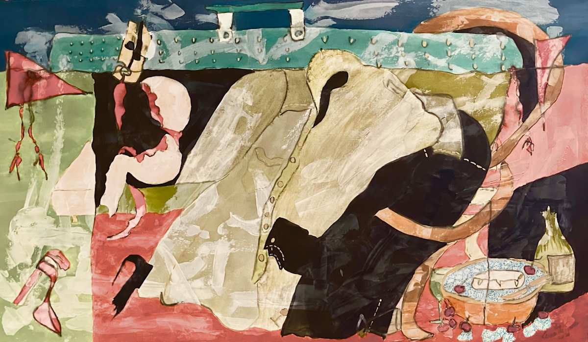 Valenitne's night by Danièle Lamarche-Sarvia neo figurativism, figurative expressionism  painter 