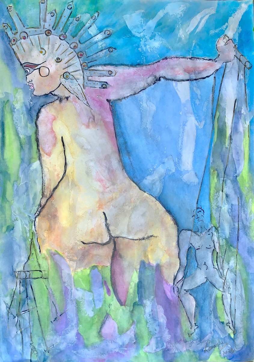 Haunted by Figurative expressionist painter Danièle Lamarche-Sarvia  Image: justice 