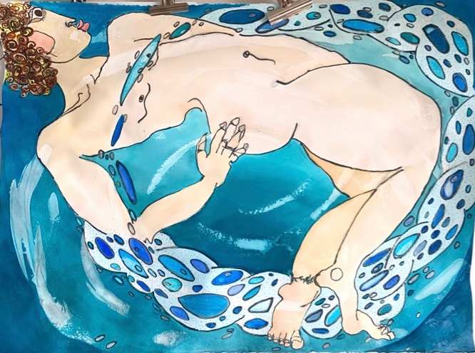 Dilemma by Danièle Lamarche-Sarvia neo figurativism, figurative expressionism  painter 