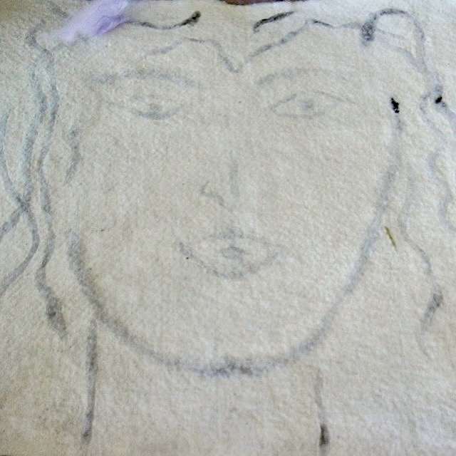 paper portrait by Danièle Lamarche-Sarvia neo figurativism, figurative expressionism  painter, Image 1.