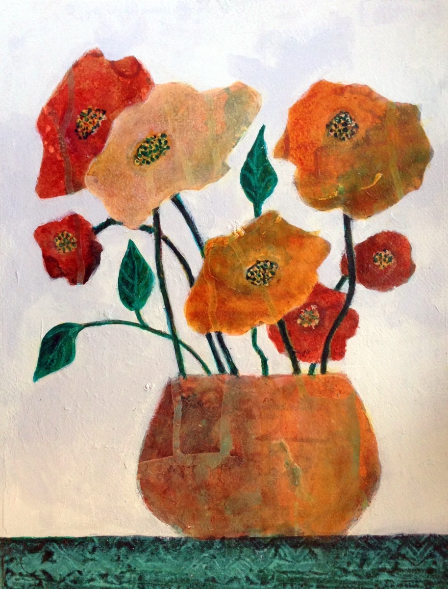 Abstract Floral I by Mari O'Brien 