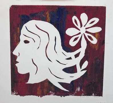 Untitled woodblock print by Kjeld Tidemand-Johannessen  Image: Untitled woodblock print series 1969