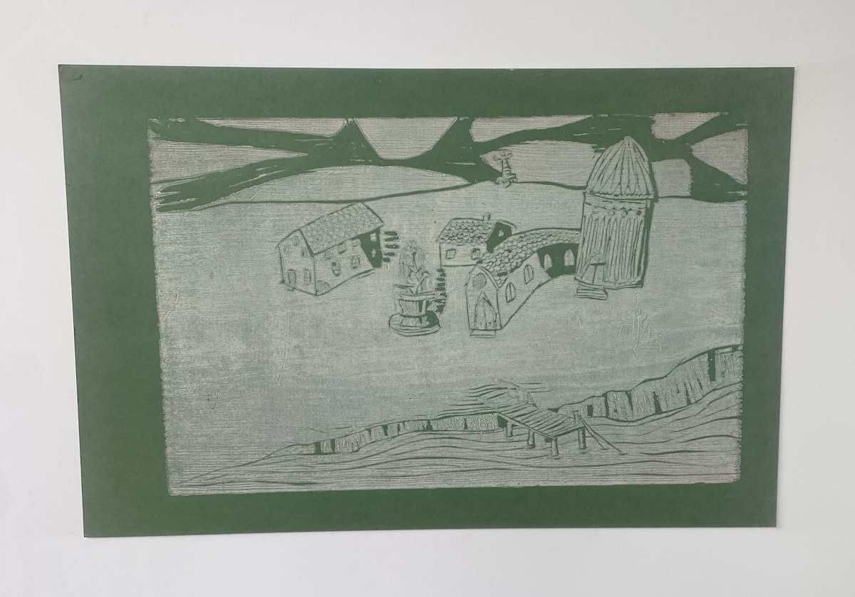 Untitled woodblock print series by Kjeld Tidemand-Johannessen  Image: woodblock print series