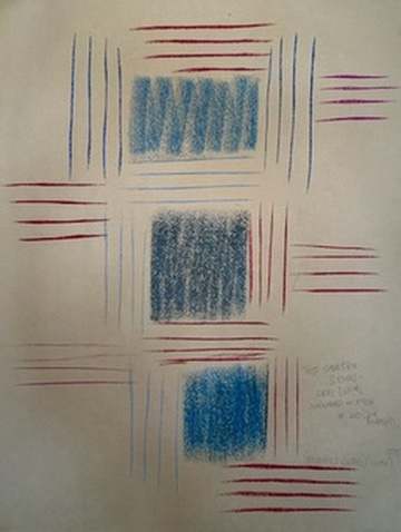 Emperor's Clothes (Cloth) by Kjeld Tidemand-Johannessen  Image: Test sheet charcoal on paper for titled work "Emperors clothes" 1975