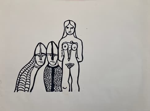 Summer's Virgin 2 by Kjeld Tidemand-Johannessen  Image: Woodblock print series 1969
