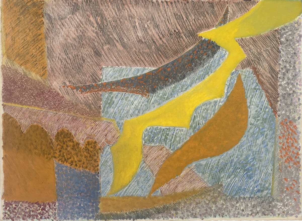 Ra-ta-ta by Kjeld Tidemand-Johannessen  Image: Oil on paper painting