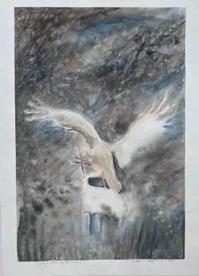 Encounter of Gloria by Kjeld Tidemand-Johannessen  Image: Watercolor on paper 