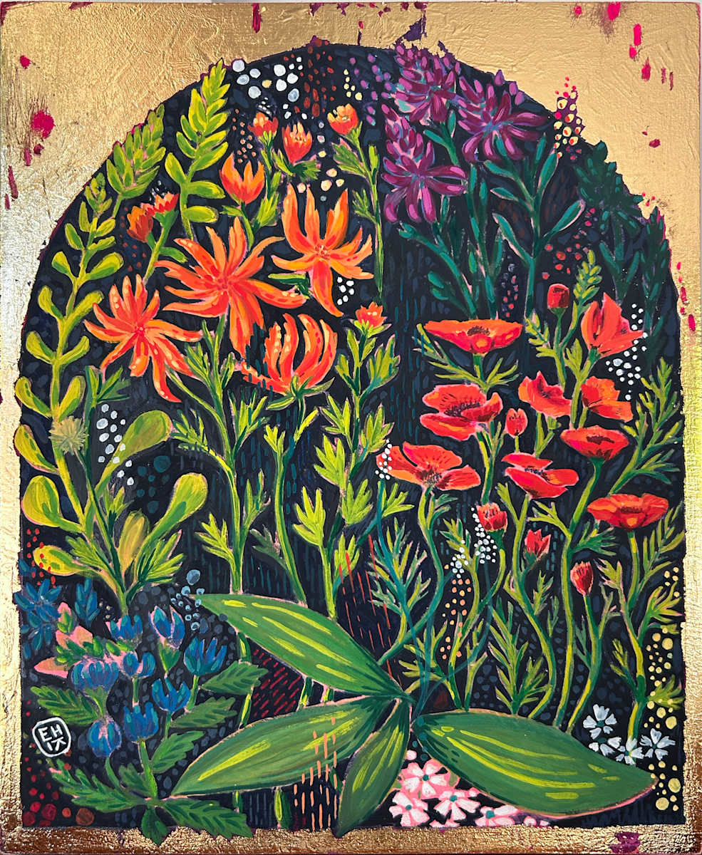 MidSummer by Elizabeth Hautau Karp  Image: Through the golden archway, enter into a magical midnight garden.