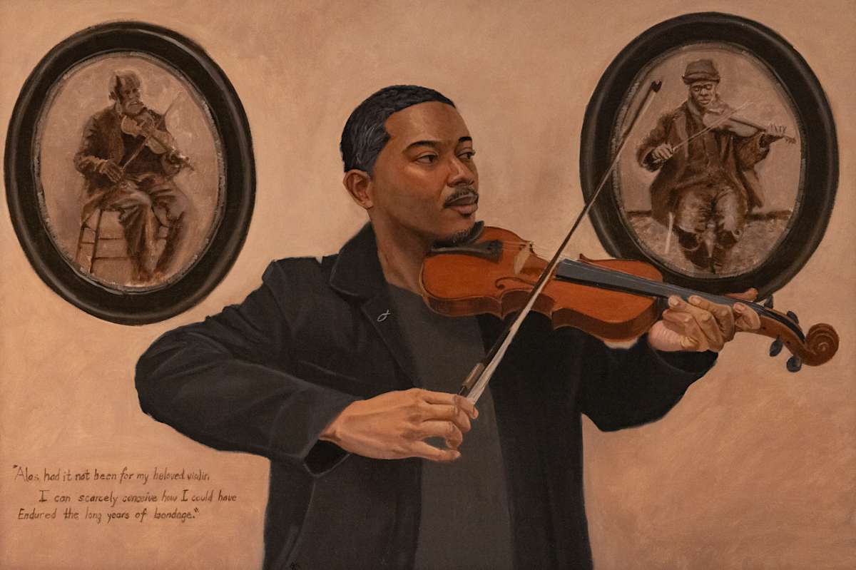 Fiddler by Bryan M. Wilson  Image: Painting featured in Gaston College
