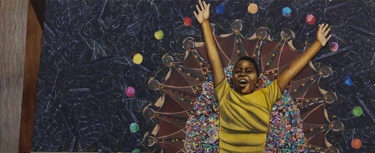 Rise Up (original illustration from Black Boy Rise) by Bryan Collier 