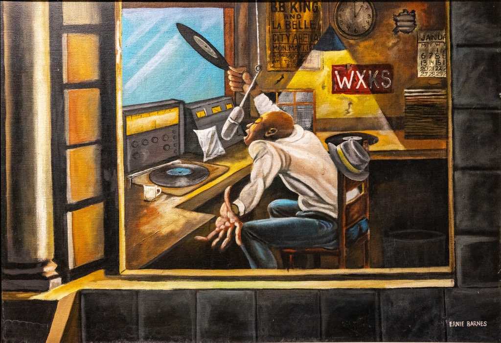 WXKS DJ by Ernie Barnes, Image 1.