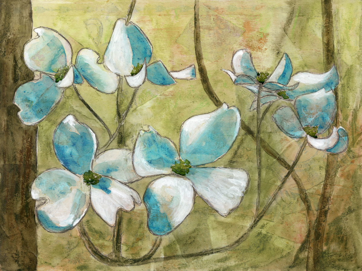 Dogwoods 1 by Jacque Thompson 