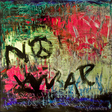 Simply NO WAR by Alexandra Jordankova  Image:  NO WAR - Painting 