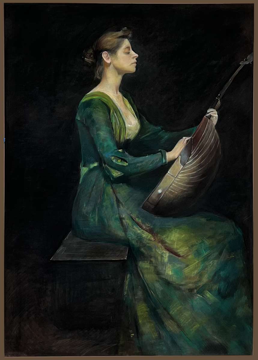 Lady With A Lute by Zhaoqi Wang  Image: Master copy ,lady_with_a_lute_1978.Thomas Wilmer-50.8 x 40 cm (20 x 15 34 in.)
