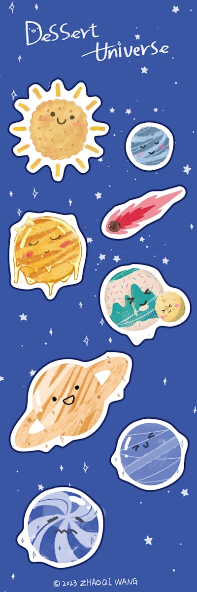 Candy Galaxy by Zhaoqi Wang  Image: Sticker Design _ Candy Galaxy