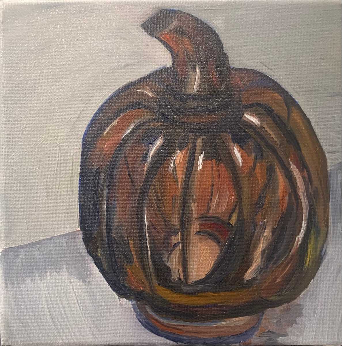 Glass Pumpkin by Lauren Smith  Image: Oil Painting of a glass pumpkin