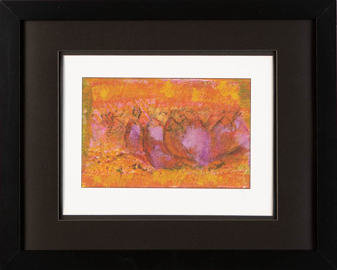 Purple Lotus - Blk Frame by Michelle Victoria 