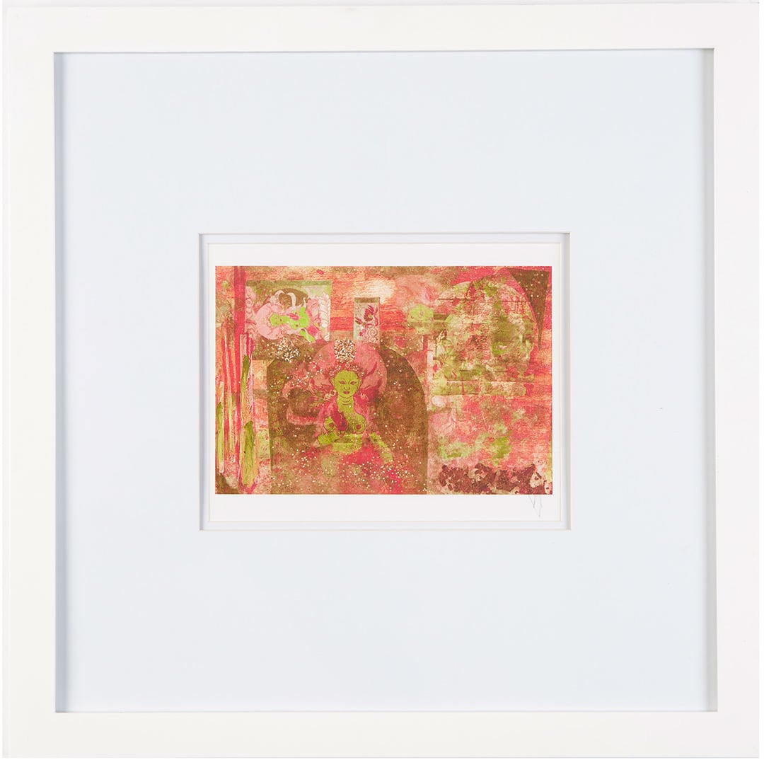 Pink Tara - Wht Frame by Michelle Victoria | Artwork Archive