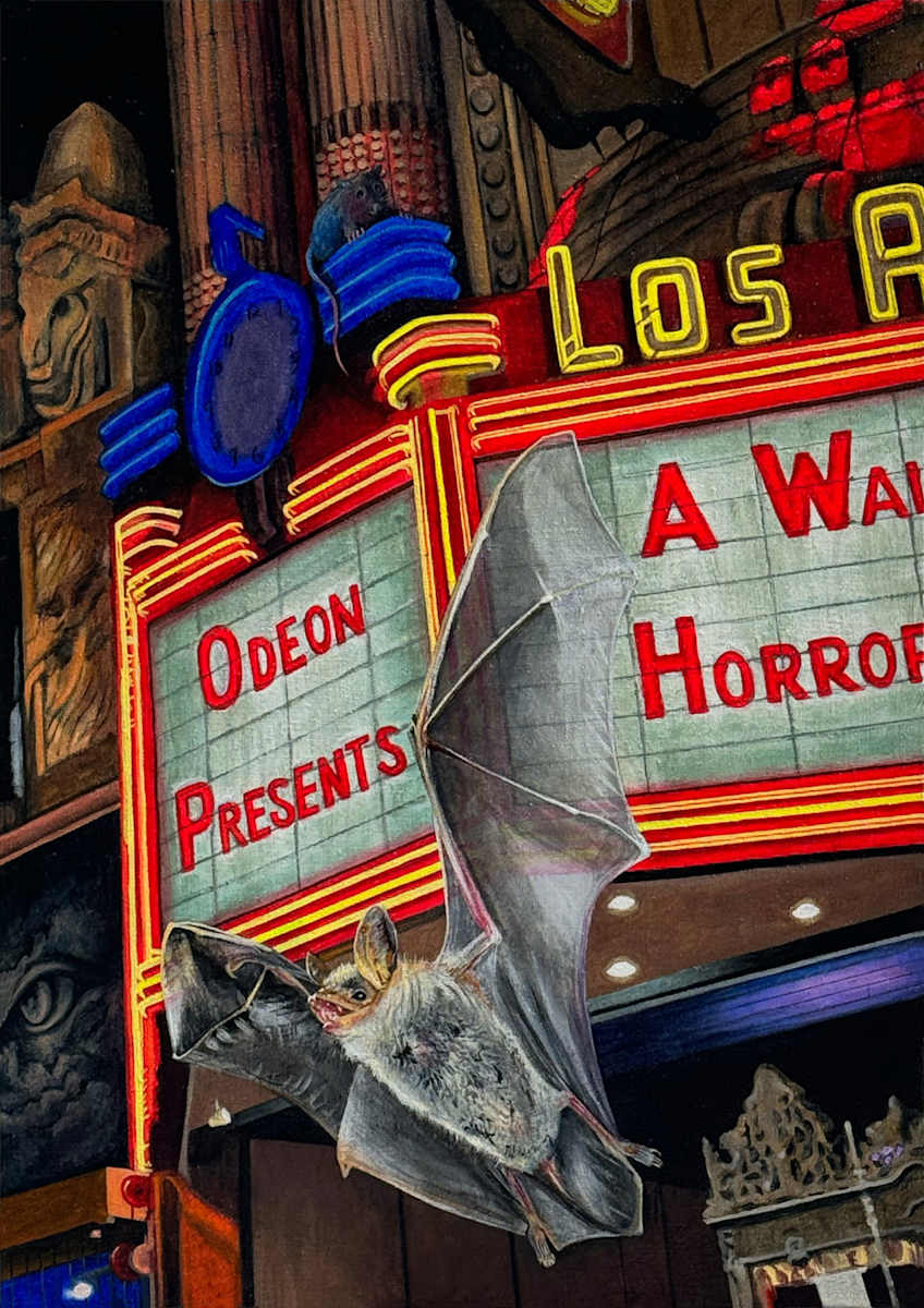 Odeon Presents. by Lynette K Henderson  Image: Odeon Presents. Acrylic on Linen, 24" x 17" (2024).