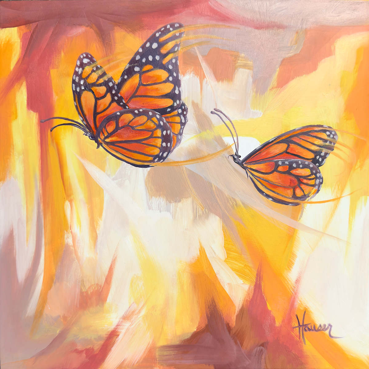 Flight in Orange by Sam Hauser 