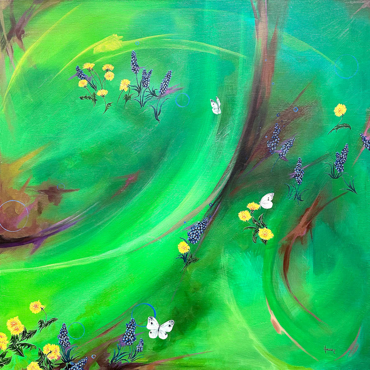 Yard in Spring by Sam Hauser 