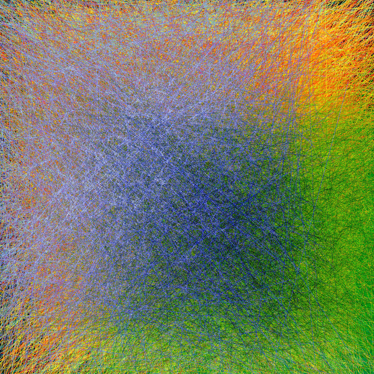 romseySoup by Melvyn Poore  Image: Visions arising out of three overlapping objects: spider's web, fishing net, flaming fire...
This piece was a finalist in the Teravarna 14th Abstract International Juried Art Competition.