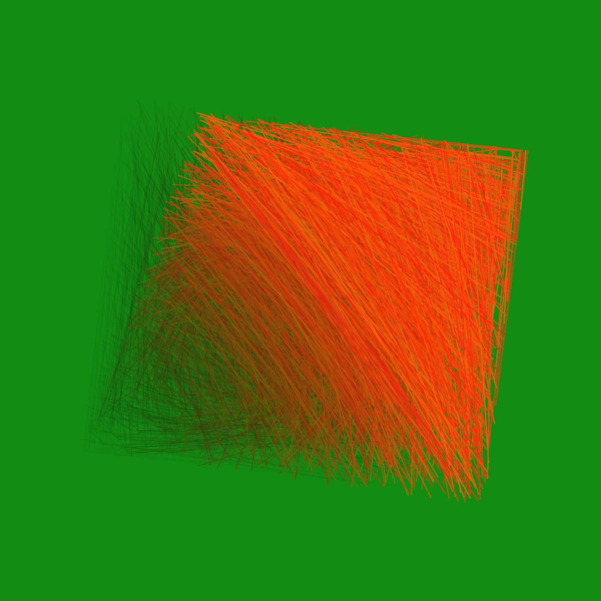stromaPilaws by Melvyn Poore  Image: An orange cube and its shadow, constructed from hundreds of lines on a pungent green background.  Head for the light! 
Limited Edition of 25.
Printed on Hahnemühle German Etching.