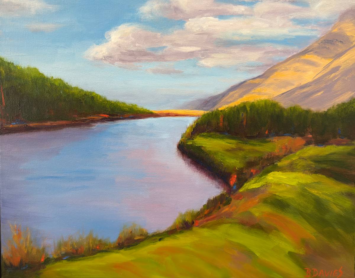 Green Valley (framed) by Barbara Davies, Image 1.