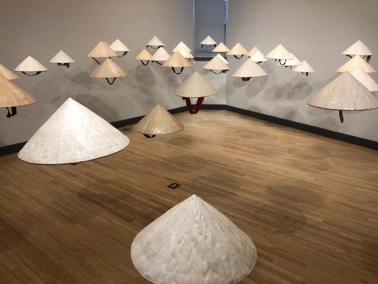 39 by Ngoc-Tran Vu  Image: “39” mixed media installation, 2020 This site-specific installation is an homage to the 39 bodies and lives of Vietnamese migrants found in a refrigerated trunk in the U.K, 2019. These tragic journeys are painfully and dangerously happening more often than we realize and the need to unearth its systems and intentions are dire.