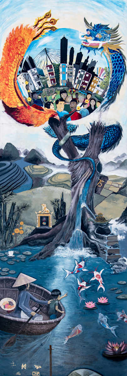Community in Action: A Mural for the Vietnamese People by Ngoc-Tran Vu 