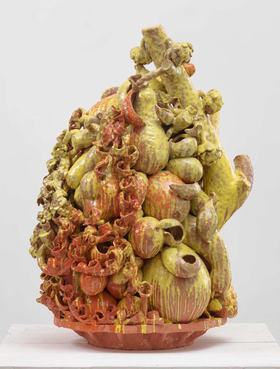 An Offerning (yellow and persimmon) by David Hicks 