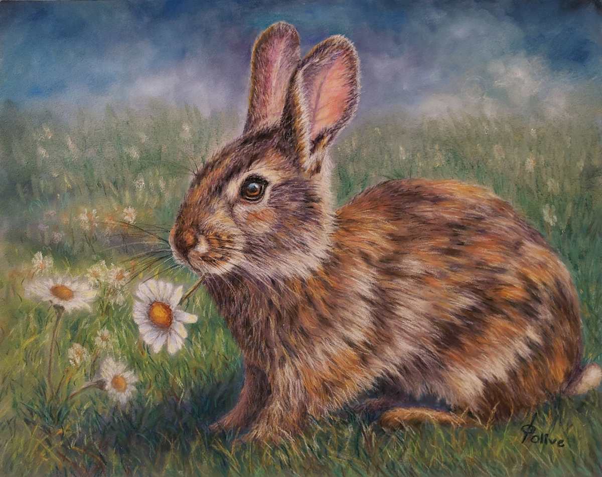 Morning Munch by Olive Dodd  Image: Soft light, fresh blooms, and one content little soul.