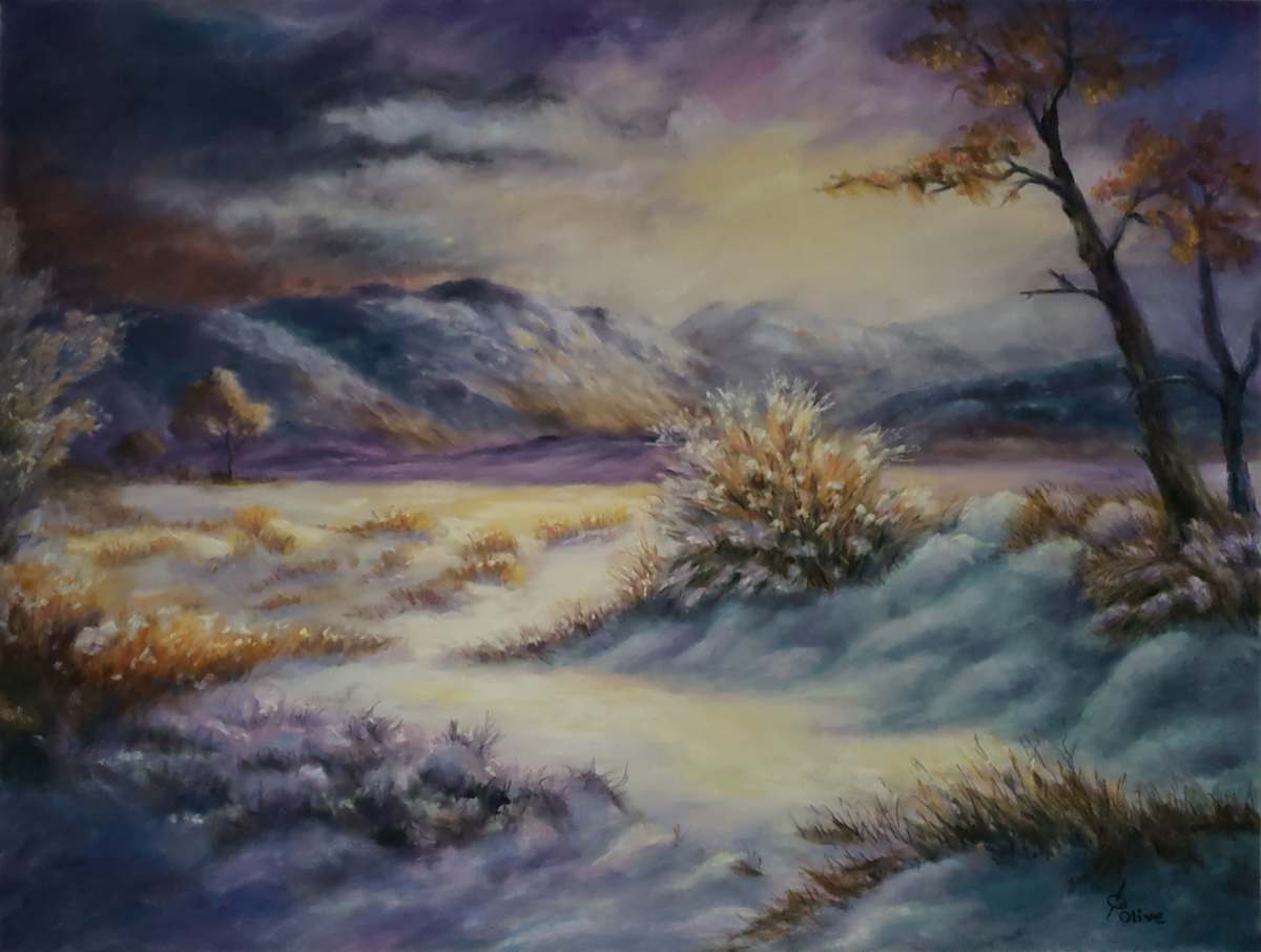 When Snow Holds Colour by Olive Dodd  Image: A quiet promise of light woven through winter’s stillness