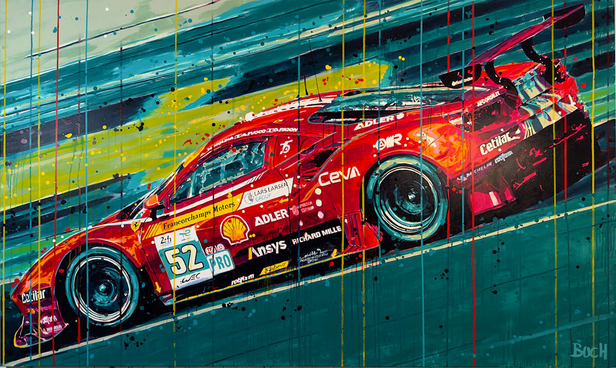 Ferrari 488 GTE Le Mans by Artist Allan Buch 