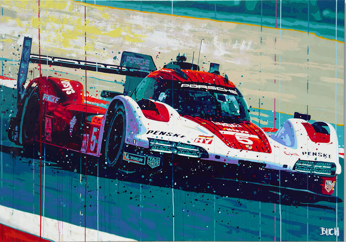 Porsche 963 hypercar Penske 5 by Artist Allan Buch  Image: Porsche 963 hypercar Penske 5