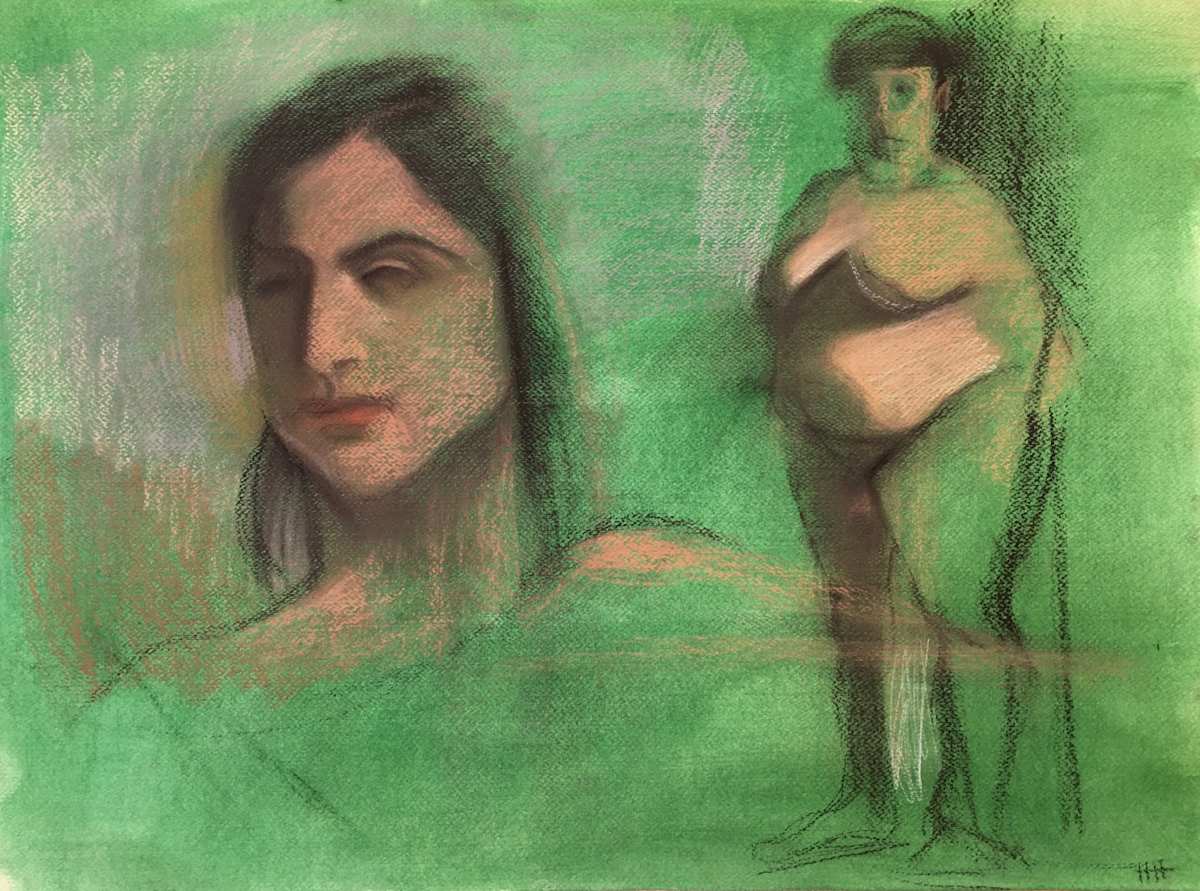Maryellen and Portrait on Green 