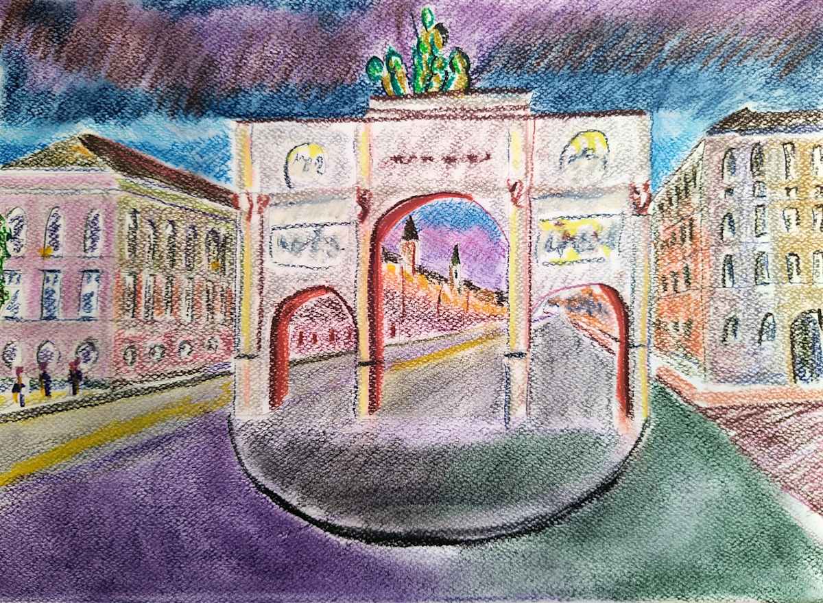 Siegestor in Munich by Paul Riedel 